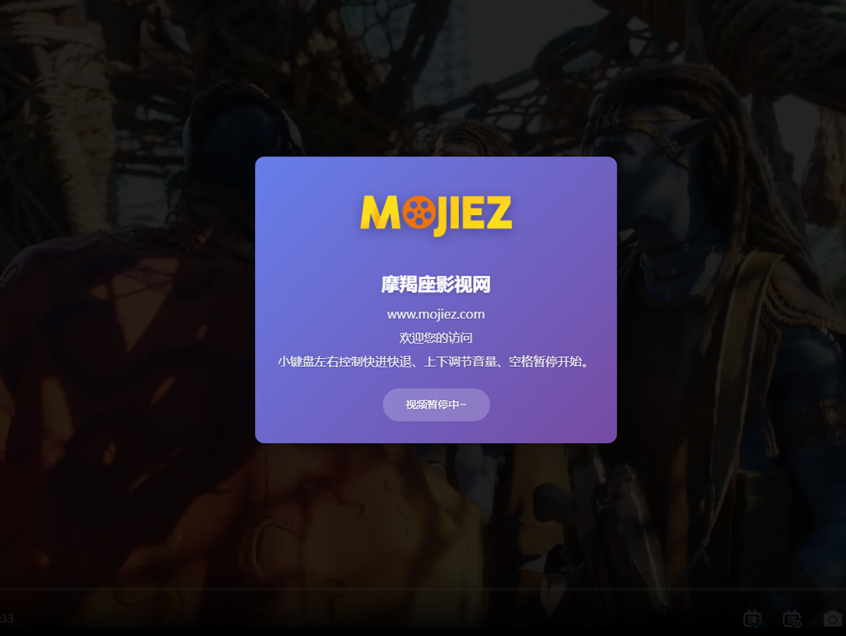 播放器暂停展示位展示